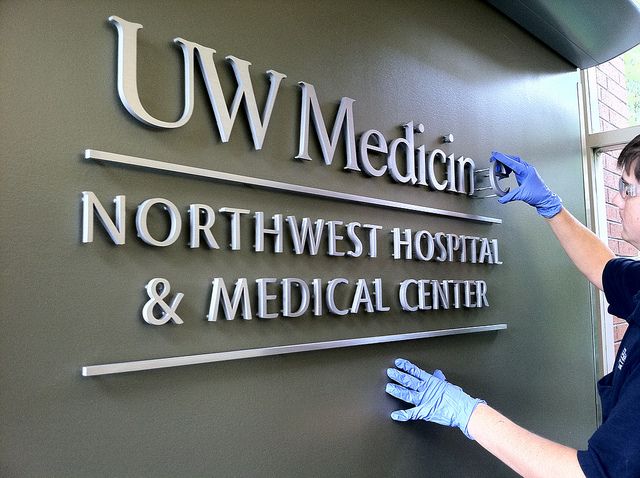 sign board repair signages for hospital-repair